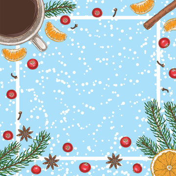 Christmas Morning Coffee Card or Menu Template