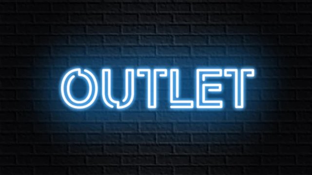 blue neon video animation outlet