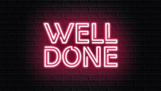 red neon video animation well done