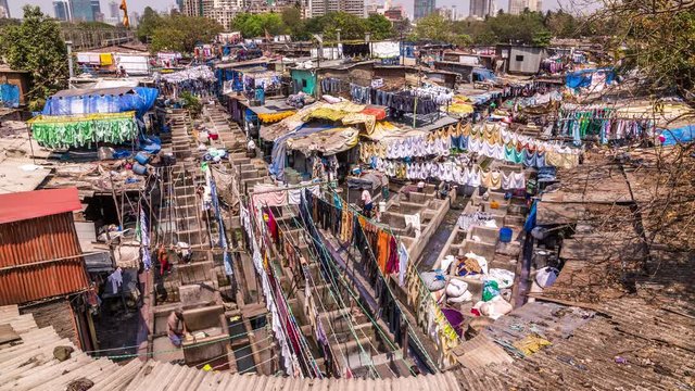 Dhobi Ghat : The world���s largest outdoor laundry in Mumbai, India time lapse