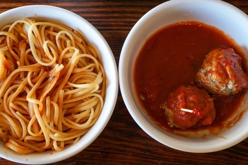 Spaghetti and meatballs