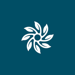 Fototapeta na wymiar Abstract elegant tree leaf flower logo icon vector design. Universal creative premium symbol, template vector