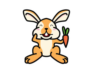 Cute and Sweet Rabit Illustration
