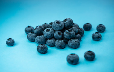 selective focus, the berries of blueberry hill