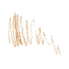 Vector illustration with abstract pastel spot on white background. Hand drawn gold crayon scribble texture. Isolate. 