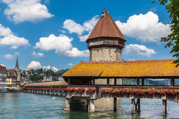 The chapel bridge in Lucerne