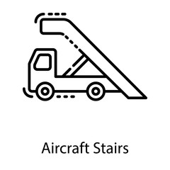 Fototapeta na wymiar Aircraft Stairs Vector 