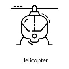  Helicopter Line Vector 