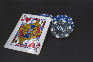 poker cards and chips