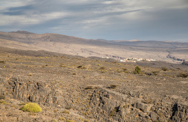 landscape in the Omani mountians