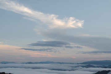 Beautiful clouds and sky before sunset high definition skyscraper  with grunge texture for background Abstract,nature art style,soft and blur focus.