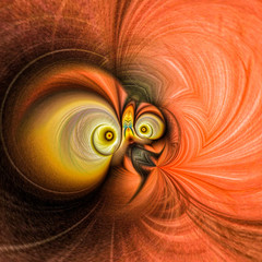 Phanbtasisevolle farbige abstrakte Gesichter Augen als Twirl Illustration