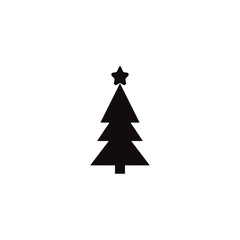Christmas tree  icon. Design template vector