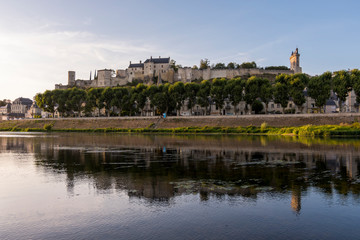 Fototapeta na wymiar Chateau de Chinon, located the Loire Valley (France) is a World Heritage Site by Unesco.