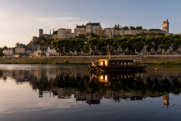 Fototapeta premium Chateau de Chinon, located the Loire Valley (France) is a World Heritage Site by Unesco.