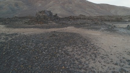 Volcanic geology on the coast of the Canary Island