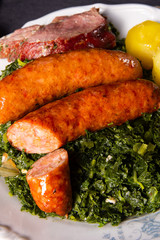 oldenburg kale with pinkel sausage and kassler
