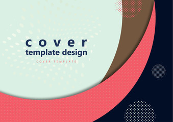 Abstract minimal geometric round circle shapes. Modern creative corporate design. Trending background for business.