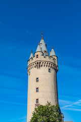 Fototapeta na wymiar view of Eschersheimer tower in Frankfurt