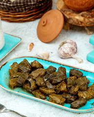 tradional leaves dolma in plate