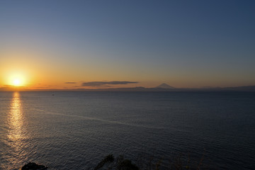 油壷から望む富士山