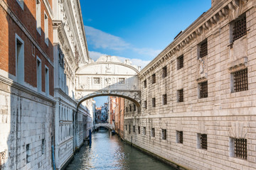 Fototapeta na wymiar Bridge of Sighs. Venice, Italy.