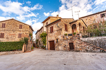 Fototapeta na wymiar Tuscan Medieval Village Monticchiello Tuscany Italy