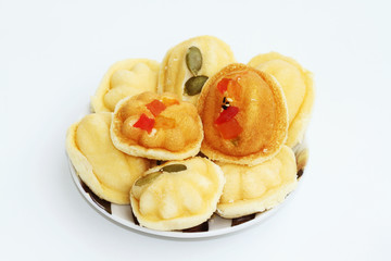 Eggs on a white background