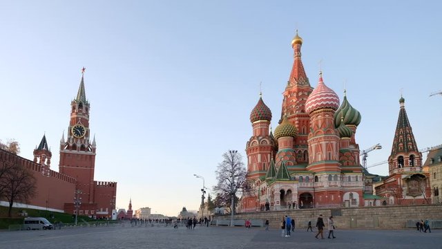View of the Moscow Kremlin, Red Square and St. Basil's Cathedral