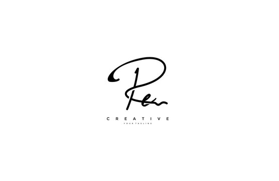 Signature Logotype Letter RE Monogram