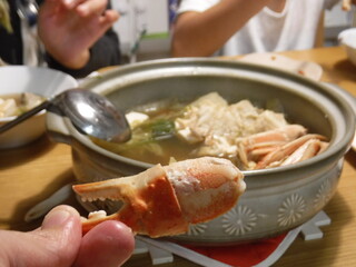 カニ鍋  -  Hot pot with family