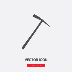 Pickaxe icon vector. Linear style sign for mobile concept and web design. Pickaxe symbol illustration. Pixel vector graphics - Vector.