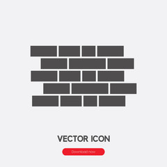 Building bricks icon vector. Linear style sign for mobile concept and web design. Building bricks symbol illustration. Pixel vector graphics - Vector.