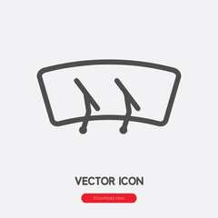 windscreen icon vector. Linear style sign for mobile concept and web design. windshield symbol illustration. Pixel vector graphics - Vector.	