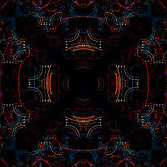 Psychedelic tribal kaleidoscope texture design, Abstract kaleidescopic club.