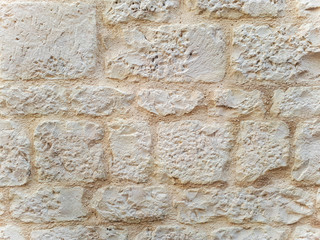 Texture of stone walls of a castle in Croatia