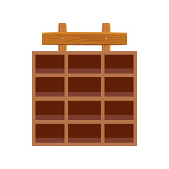 Shop wood furniture design, Store market shopping commerce retail buy and paying theme Vector illustration