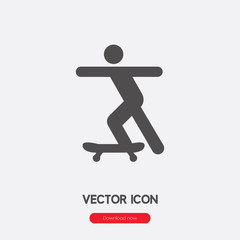 Fototapeta na wymiar Skateboard icon vector. Linear style sign for mobile concept and web design. Skateboard symbol illustration. Pixel vector graphics - Vector. 