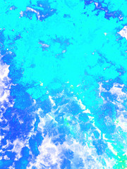 Abstract background in blue-green tones. 