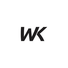 Initial letter wk logo template design