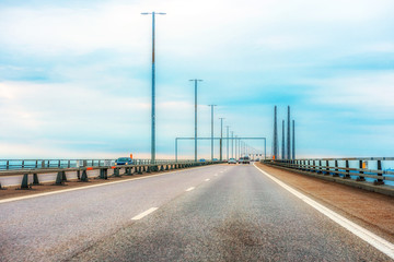 Øresund Bridge between Sweden and Denmark