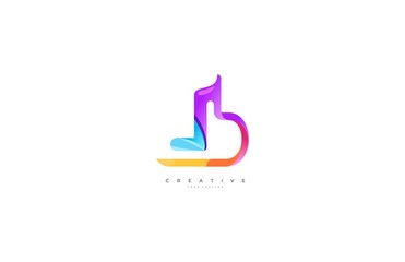 Creative Colorful Letter B Logo Design