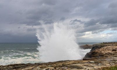 Fototapeta na wymiar Swell in the Cantabrian Sea!