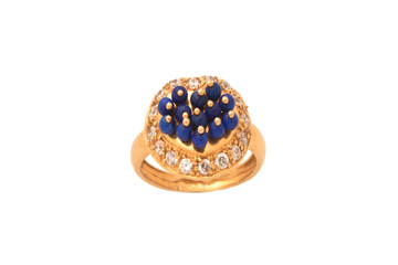 Accessory ring with blue lobes