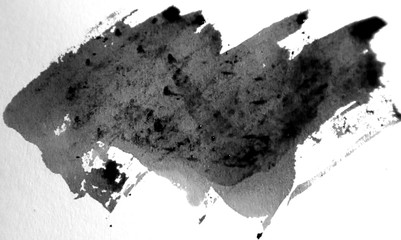 black ink in white background