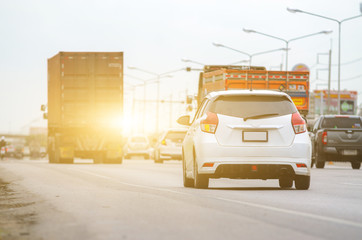 Cars on the road, Cars running on the road