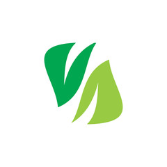 balance modern color leaf logo design