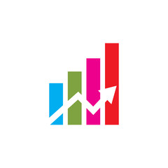 color business creative chart logo design