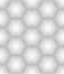 Vector geometric seamless pattern. Modern geometric background. Grid with hexagonal cells made of dots.