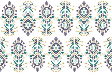 Old style ikat color etnical tribal hand - drawn pattern navajo motif for packing, wallpaper, batik.